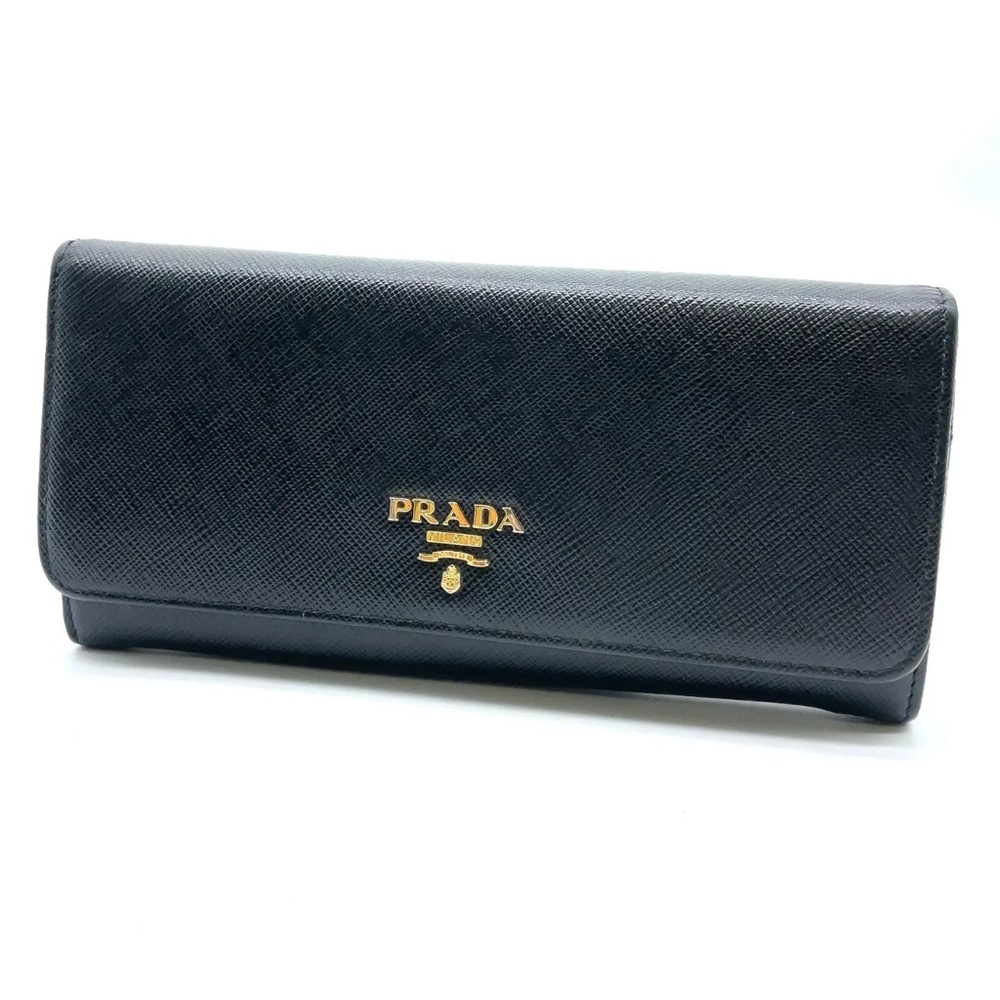 Prada Black saffiano leather Wallet and Card Holder Set W/box - Picture 3 of 16